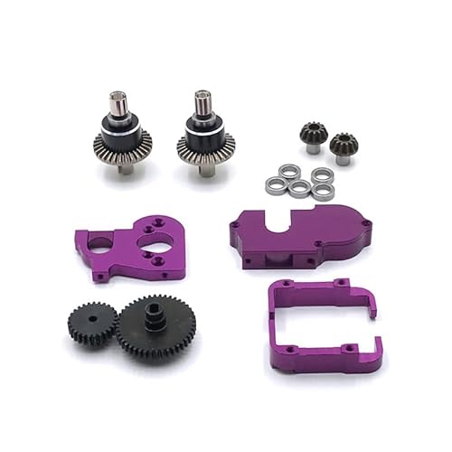 SGREHJDR Upgrade Metall Modifikation Differential Getriebe 8 Pack for WLtoys 144010 144002 144010 124016 124017 124018 124019 RC Auto Teile(Purple) von SGREHJDR