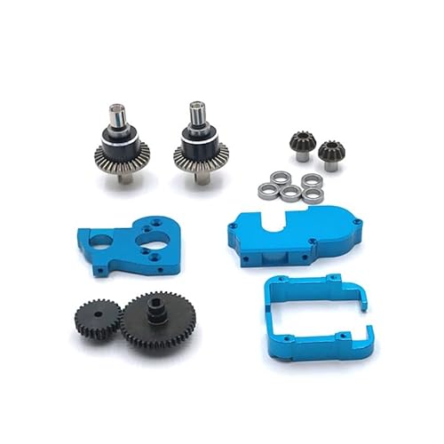 SGREHJDR Upgrade Metall Modifikation Differential Getriebe 8 Pack for WLtoys 144010 144002 144010 124016 124017 124018 124019 RC Auto Teile(Sky Blue) von SGREHJDR