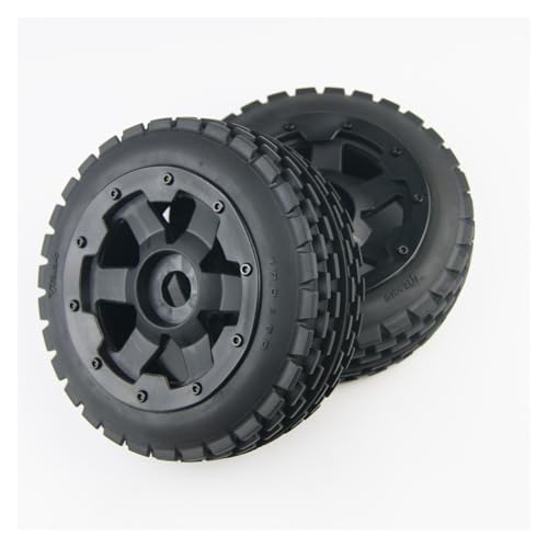 SGREHJDR Vorne Hinten Off Road Reifen Räder for HPI Rofun Baja 5B Rovan SS KM Buggy 1/5 170mm x 60mm 80mm(Front Black Regular) von SGREHJDR