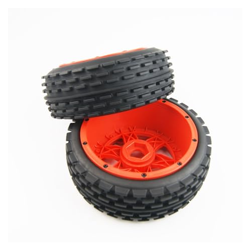 SGREHJDR Vorne Hinten Off Road Reifen Räder for HPI Rofun Baja 5B Rovan SS KM Buggy 1/5 170mm x 60mm 80mm(Front Orange Regular) von SGREHJDR