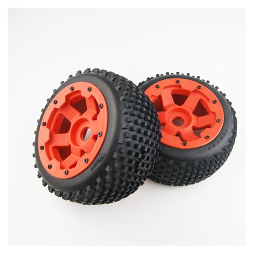 SGREHJDR Vorne Hinten Off Road Reifen Räder for HPI Rofun Baja 5B Rovan SS KM Buggy 1/5 170mm x 60mm 80mm(Rear Orange Regular) von SGREHJDR