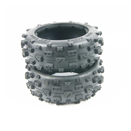 SGREHJDR Vorne und Hinten Off Road Knobby Reifen for HPI Baja 5B Rovan Rofun KM Kingmotor 1/5 Buggy(Front) von SGREHJDR