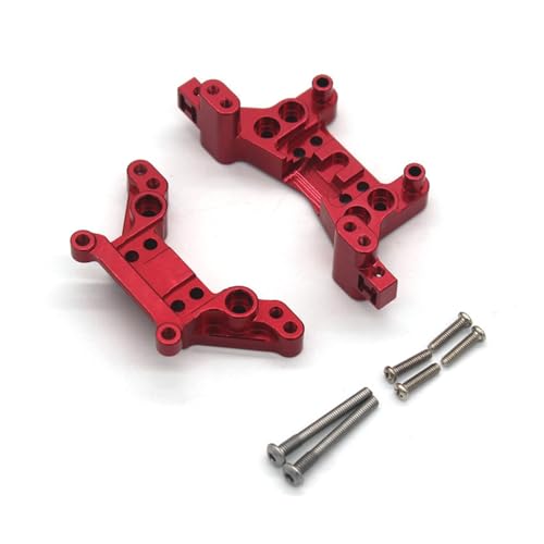 SGREHJDR for MJX 16207 16208 16209 16210 H16 Rc Auto Teile Vorne Und Hinten Metall Shock Mount(Rood) von SGREHJDR