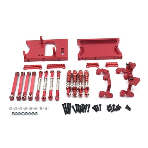 SGREHJDR for MN D90 D91 D96 MN98 99S RC Auto Metall Teile lenkgetriebe Fach stoßdämpfer kit(Rood) von SGREHJDR