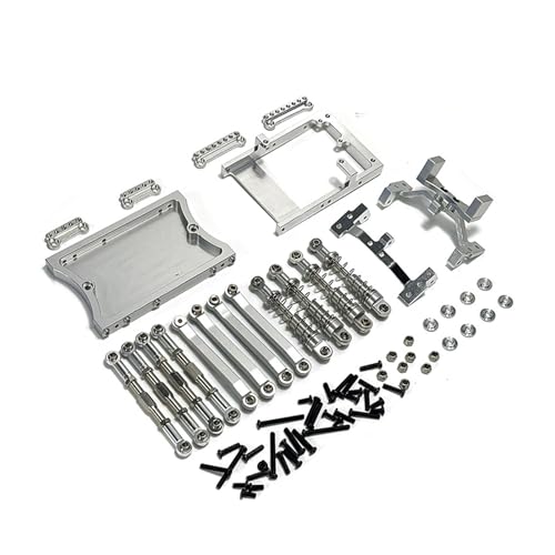 SGREHJDR for MN D90 MN98 MN99S Metall Chassis Link Stange Servo Halterung Stoßdämpfer Strahl Set 1/12 RC Auto Upgrade Teile(White) von SGREHJDR