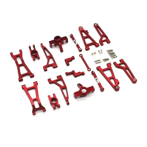 SGREHJDR for Mjx Hyper Go Ersatzteile 16207 16208 16209 16210 H16H Geändert Rc Drift Auto Fernbedienung Autos Metall Upgrade zubehör(Rood) von SGREHJDR