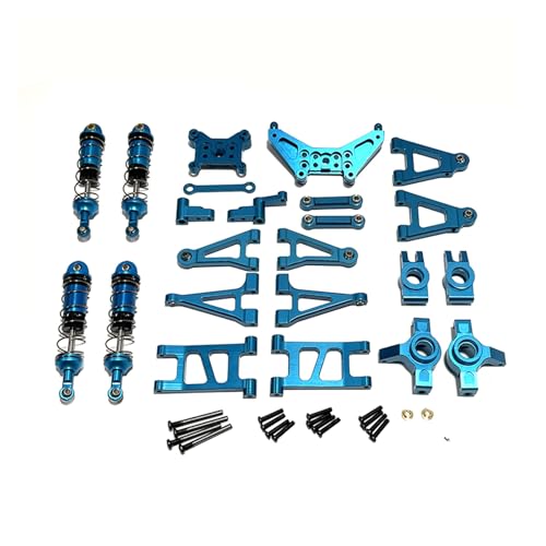 SGREHJDR for Mjx Hyper go 1/14 14301 14302 Fernbedienung Auto zubehör Metall Schwinge lenkung Tasse Upgrade Set(Blauw) von SGREHJDR