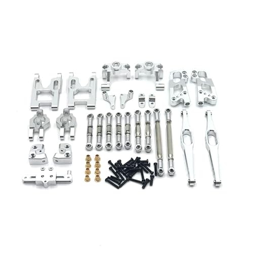 SGREHJDR for Wltoys 1/12 12423 12427 12428 Flyover RC Autozubehör Metall-Upgrade-Set mit 10 Stück(Silver) von SGREHJDR