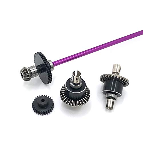 SGREHJDR for Wltoys 124016 124017 124018 124019 RC Auto Metall Upgrade Teile Differential Getriebe Montage(Purple) von SGREHJDR