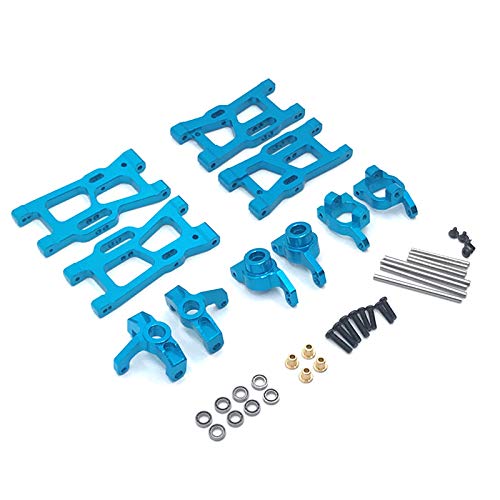 SGREHJDR for Wltoys 124016-17-18 124019 144010-01 02 Fernbedienung Auto Metall Upgrade Teile(Blauw) von SGREHJDR