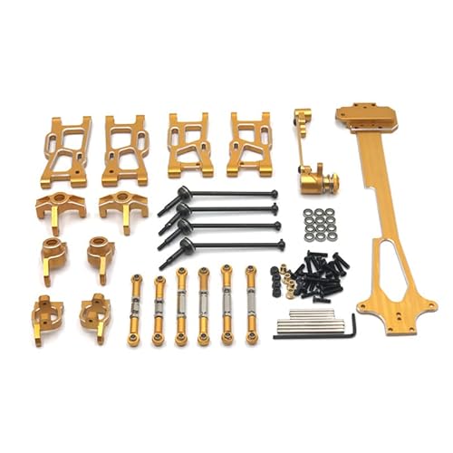 SGREHJDR for Wltoys 124017 124016 124018 124019 RC Auto zubehör Metall Upgrade kit(Gold) von SGREHJDR