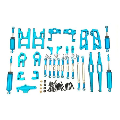 SGREHJDR for Wltoys 12427 12428 12423 FY01 02 03 Fernbedienung Auto Zubehör Metall Upgrade 12 Stück Set(Blauw) von SGREHJDR