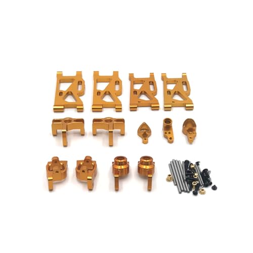 SGREHJDR for Wltoys 144010 144001 02 124017-16-18 124019 RC Auto Metall Upgrade Zubehör(Gold Six Piece Set) von SGREHJDR