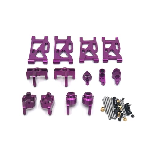 SGREHJDR for Wltoys 144010 144001 02 124017-16-18 124019 RC Auto Metall Upgrade Zubehör(Purple six-Piece) von SGREHJDR