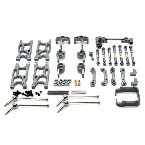 SGREHJDR for Wltoys 144010 144001 144002 124017 124016 124018 124019 RC Auto Metall Upgrade Teile, Modifiziertes 12-teiliges Set, 5 Farben(White) von SGREHJDR