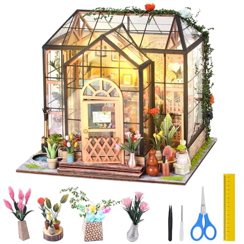 SGZIOO DIY Miniature House, Miniatur Haus Selber Bauen, Miniatur Haus Bausatz mit LED Licht, Möbel und Werkzeug Machen, Miniaturhaus für Erwachsene, Gartengewächshaus SGZIOO DIY Miniature House, Miniatur Haus Selber Bauen, Miniatur Haus Bausatz mit LED Licht, Möbel und Werkzeug Machen, Miniaturhaus für Erwachsene, Gartengewächshaus von SGZIOO