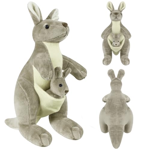 SGZIOO Känguru Plüschtier Plüschtiere, 28 cm Känguru Kuscheltier, Süßes Kuscheltier Mutter und Kind Känguru, Flauschiges Känguru Stofftier, für Kinder Spielen, Schlafen und Kuscheln SGZIOO Känguru Plüschtier Plüschtiere, 28 cm Känguru Kuscheltier, Süßes Kuscheltier Mutter und Kind Känguru, Flauschiges Känguru Stofftier, für Kinder Spielen, Schlafen und Kuscheln von SGZIOO