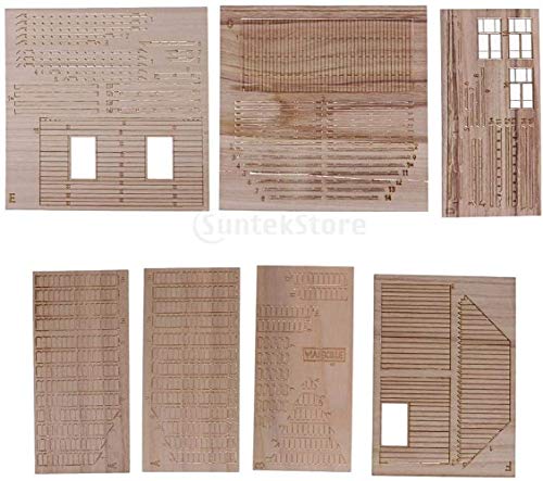 SGerste 1:35 Kampfruinen aus Holz, europäisches Haus, Militär-Baumodell, zerlegt, DIY-Bastelsets von SGerste