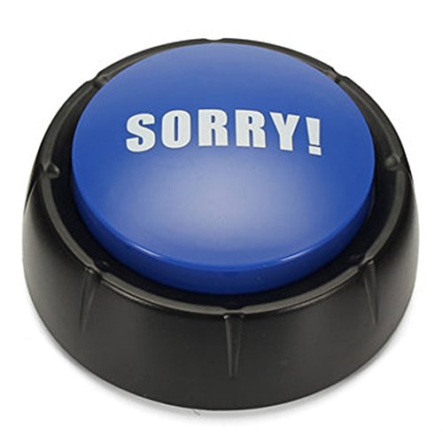 SGerste Bullshit Talking Button Cheeky Adult Funny Gag Novelty Gift Office Home Party (Sorry) von SGerste