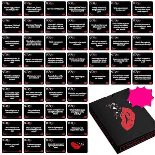 Super Fun Couples Game for Date Night, Talk Flirt Dare, Conversation Cards for Couples to Strengthen Relationships, Romantic Couples Strengthen Relationship Cards, and Questions for Couples (C) von SHANGYU