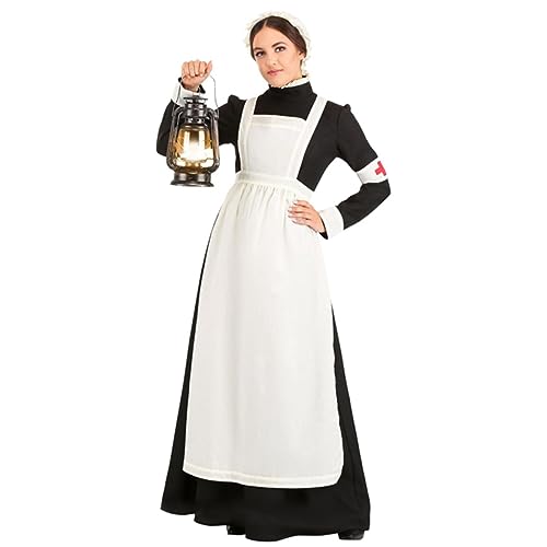 SHANHE Karneval Halloween Dame Mittelalter Krieg Arzt Krankenschwester Kostüm Kloster Nonne Cosplay Fancy Party Kleid-Nonne,L von SHANHE