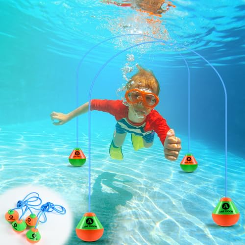 SHANKAM Tauchringe für Kinder, 2pcs Pool Spielzeug Tauchringe, Tauchbogen Kinder Unterwasser, Tauchspielzeug für Kinder, Pool Spielzeug Tauchen für Schwimmtraining und Poolpartys (A) von SHANKAM