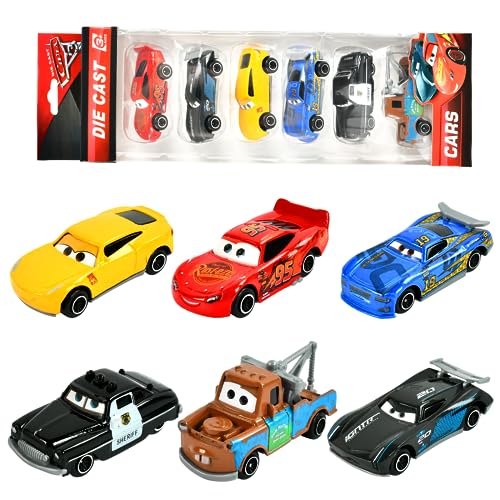 SHANKAM Spielzeugauto Set, 6 Pcs Auto Spielzeug für Kinder, Mini Spielzeugauto, Auto Spielzeug für Kinder, Mini Autos, für 3-12 Jahre Jungen Mädchen Kinder von SHANKAM