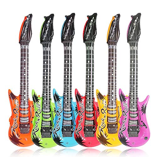 SHATCHI Aufblasbares Gitarrenspielzeug für Kinder, 90 cm, aufblasbar, Rockstar-Musikrequisiten, wiederverwendbar für Geburtstag, Karaoke, Junggesellinnenabschied, 1 Stück SHATCHI Aufblasbares Gitarrenspielzeug für Kinder, 90 cm, aufblasbar, Rockstar-Musikrequisiten, wiederverwendbar für Geburtstag, Karaoke, Junggesellinnenabschied, 1 Stück von SHATCHI