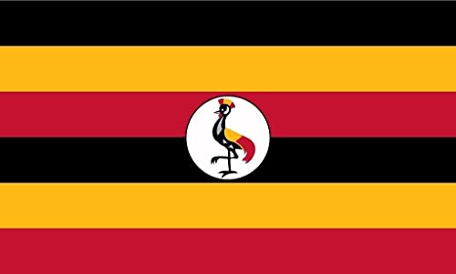 SHATCHI National Flag Fußball 1.5 m x 0.9 m Uganda Ugandan Flagge 90 x 150 cm Land Nationalflaggen Indoor Outdoor Polyester mit Ösen von SHATCHI