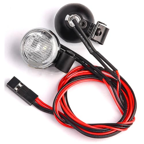 SHEAWA Spotlight LED-Lampe Nachrüst-Universalteile für 1/10 RC-Autos, kompatibel mit Traxxas TRX-4, AXIAL SCX10 usw. (L-Linse mit vertikalem Muster) von SHEAWA