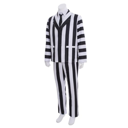 SHEMINES Beetlejuices Michaels Keatons Cosplay Outfits Anime Cosplay Kostüme Rollenspiel Halloween Clubwear für Party von SHEMINES