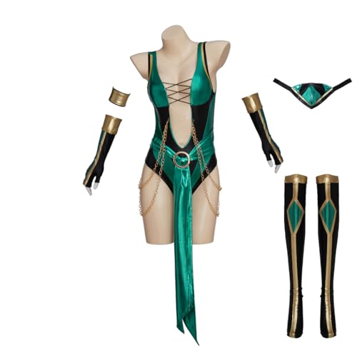 SHEMINES Mortals Kombats Mileenas Cosplay-Outfits, Anime-Cosplay-Kostüme, Rollenspiel, Halloween, Clubwear für Party von SHEMINES