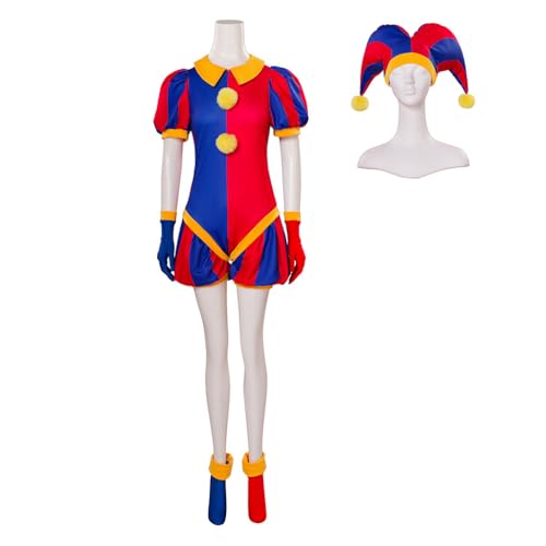 SHEMINES Pomnis Cosplay Outfits, Anime Cosplay Kostüme Rollenspiel Halloween Clubwear für Party von SHEMINES