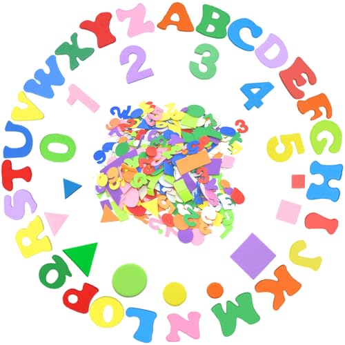 Moosgummi Buchstaben Set, Bunt Buchstaben Aufkleber Selbstklebend, Moosgummi Buchstaben zum Aufkleben, Schaumstoff Aufkleber für Scrapbooking Schulprojekte Lernspiele (Zahlen+Buchstaben+Geometrische) Moosgummi Buchstaben Set, Bunt Buchstaben Aufkleber Selbstklebend, Moosgummi Buchstaben zum Aufkleben, Schaumstoff Aufkleber für Scrapbooking Schulprojekte Lernspiele (Zahlen+Buchstaben+Geometrische) von SHENSAIGO