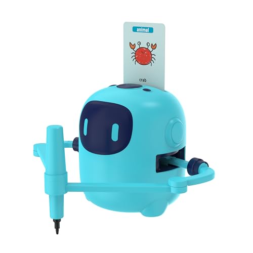 SHENSE Zeichenroboter für Kinder Roboter Kinder Spielzeug Sprachinteraktiver Zeichenprojektor Wiederaufladbar Lernspielzeug für ab 4 5 6 7 8 9 10+Jahren (Blau) von SHENSE