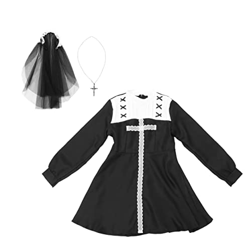 SHERCHPRY 1 Satz Kostüme Unserer Lieben Frau Glitzer Brosche Zombie Halloween-religiöses Kostüm Fee halloween costume halloween kleidung Partyzubehör Parteiuniform Chemiefasermischung Black von SHERCHPRY