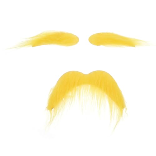 SHERCHPRY 1 Satz Opa Verkleidet Sich Herrenbekleidung Sitzzubehör Breiter Mundtrichter Maskenkleidung Make-up-Kleidung Zubehör Haarnadel Requisiten Für Erwachsene Kunstwolle Yellow von SHERCHPRY