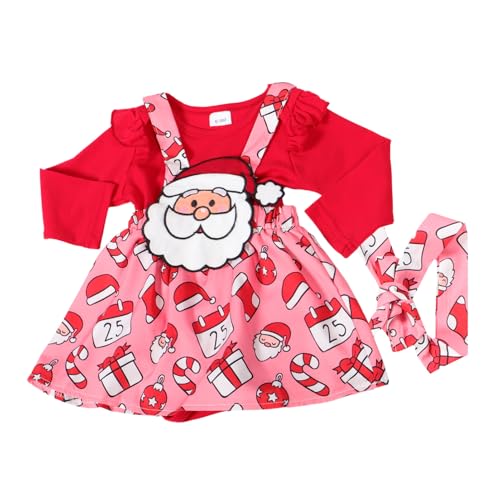 SHERCHPRY 1 Satz Weihnachtsanzug weihnachtsgeschenk Babykleidung Anti-Rutsch-Schutz Weihnachtskleidung wischt Weihnachts- -Outfit Kleid für neugeborene Mädchen Baumwolle rot von SHERCHPRY