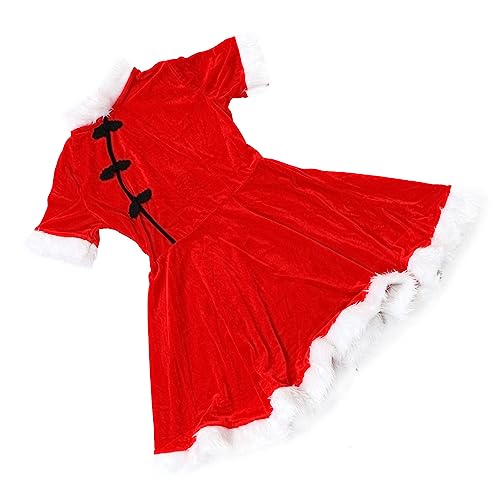 SHERCHPRY 1 Stk Weihnachtskostüm Rock Im Cheongsam-stil Verziertes Kleid Vintage-röcke Für Frauen Vintage-kleid Kostüme Für Mädchen Kostümkleid Chinesisches Qipao-kostüm Teenager Polyester von SHERCHPRY