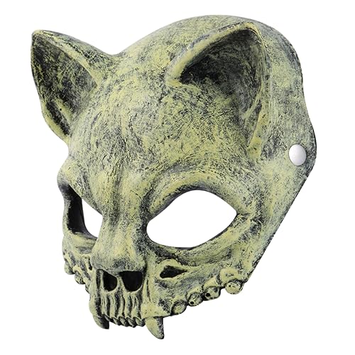 SHERCHPRY 1Stk Halloween-Schädel-Maske Gesichtsbedeckung mit Wolfskopf gruselige Gesichtsbedeckung Masken halloween costume halloween kleidung Kopfmaske Halloween-Maske PU-Schaum Yellow von SHERCHPRY