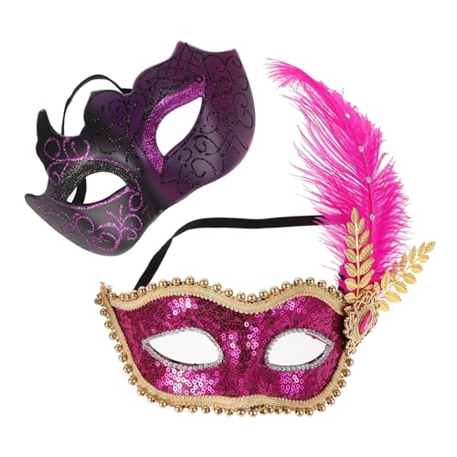 SHERCHPRY 2 Maskenballmasken Für Erwachsene Mit Antiken Vintage Masken Abend Und Abschlussballmasken Für Karnevalspartys Und Silvesterveranstaltungen von SHERCHPRY