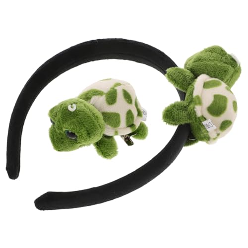 SHERCHPRY 2 Stück Schildkröten-Puppen-Stirnband Schildkröten-Haarspangen Halloween-Party-Kopfschmuck Schildkröten-Haarspangen Kopfwickel-Haar-Accessoires Für Halloween-Party von SHERCHPRY