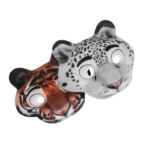 SHERCHPRY 2 Stück Teiliges Tiger Schneeleopard Bunte Halbgesichtsmasken aus EVA für Halloween Karneval Cosplay Mottoparty Detailreiche Wiederverwendbare Gesichtsmasken für Festliche Anlässe SHERCHPRY 2 Stück Teiliges Tiger Schneeleopard Bunte Halbgesichtsmasken aus EVA für Halloween Karneval Cosplay Mottoparty Detailreiche Wiederverwendbare Gesichtsmasken für Festliche Anlässe von SHERCHPRY