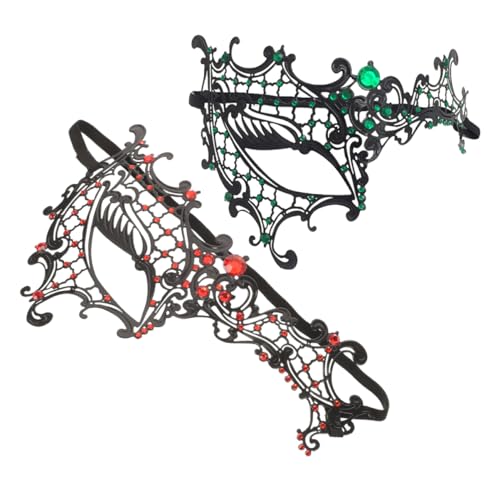SHERCHPRY 2St Einäugige Eisenmaske Maskerade Maske Männer Maskerade-Maske für Paare faschingsmaske Halloween-Attacken venezianische Maskerade Maske Halloween-Maske Metall von SHERCHPRY