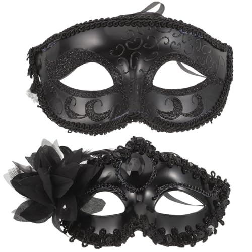 SHERCHPRY 2St Venezianische Maske halloween masken halloweenmaske masken fasching prom Maskeradekostüme Maskerademaske für Männer Masken aus Kunststoff und Stoff Party-Kostüm-Masken Plastik von SHERCHPRY