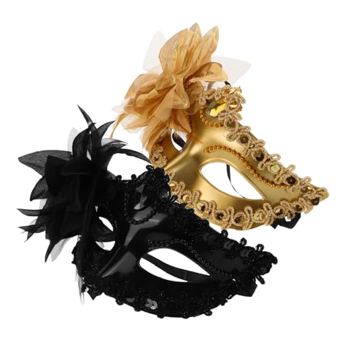 SHERCHPRY 2St halbe Gesichtsmaske Maskenmaske für Paare Halloween Frauenpartei Maske reinigen Maskenparty faschingsmaske Karnevalsmaske Kopfbedeckung anziehen Maskerademasken Plastik von SHERCHPRY