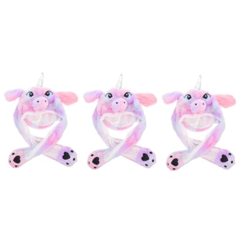 SHERCHPRY 3 Stück Einhorn Kopfbedeckung Kaninchen Förmiger Hut Cosplay Kopfbedeckung Erwachsene Kaninchen Hut Dekor Party Hut Plüsch Ohr Beweglicher Kaninchen Hut Kreativer Hut von SHERCHPRY