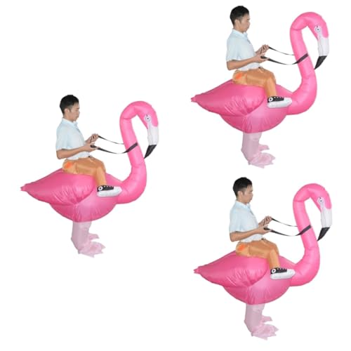 SHERCHPRY 3 Stück Flamingo Kostüm Flamingo Party Outfit Aufblasbares Party Kostüm Aufblasbare Flamingo Kleidung Party Ausgefallene Kleidung von SHERCHPRY