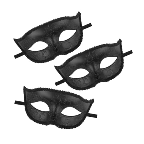 SHERCHPRY 3 Stück Spitzenmaske Teiliges Halbgesichtsmaske für Damen und Herren Retro Masquerade Ball Maske für Halloween Kostüm Verstellbar und Langlebig für Maskenball und Karnevalspartys SHERCHPRY 3 Stück Spitzenmaske Teiliges Halbgesichtsmaske für Damen und Herren Retro Masquerade Ball Maske für Halloween Kostüm Verstellbar und Langlebig für Maskenball und Karnevalspartys von SHERCHPRY