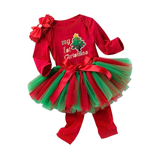 SHERCHPRY 4 Stück Baby-tutu-kleid Babyanzüge Rote Kurze Kleider Rotes Tutu Für Mädchen Baby-kit Kurzes Enges Kleid Mädchen-tutu Tutu-kleider Für Mädchen Karikatur Kind Vierteiliges Set von SHERCHPRY